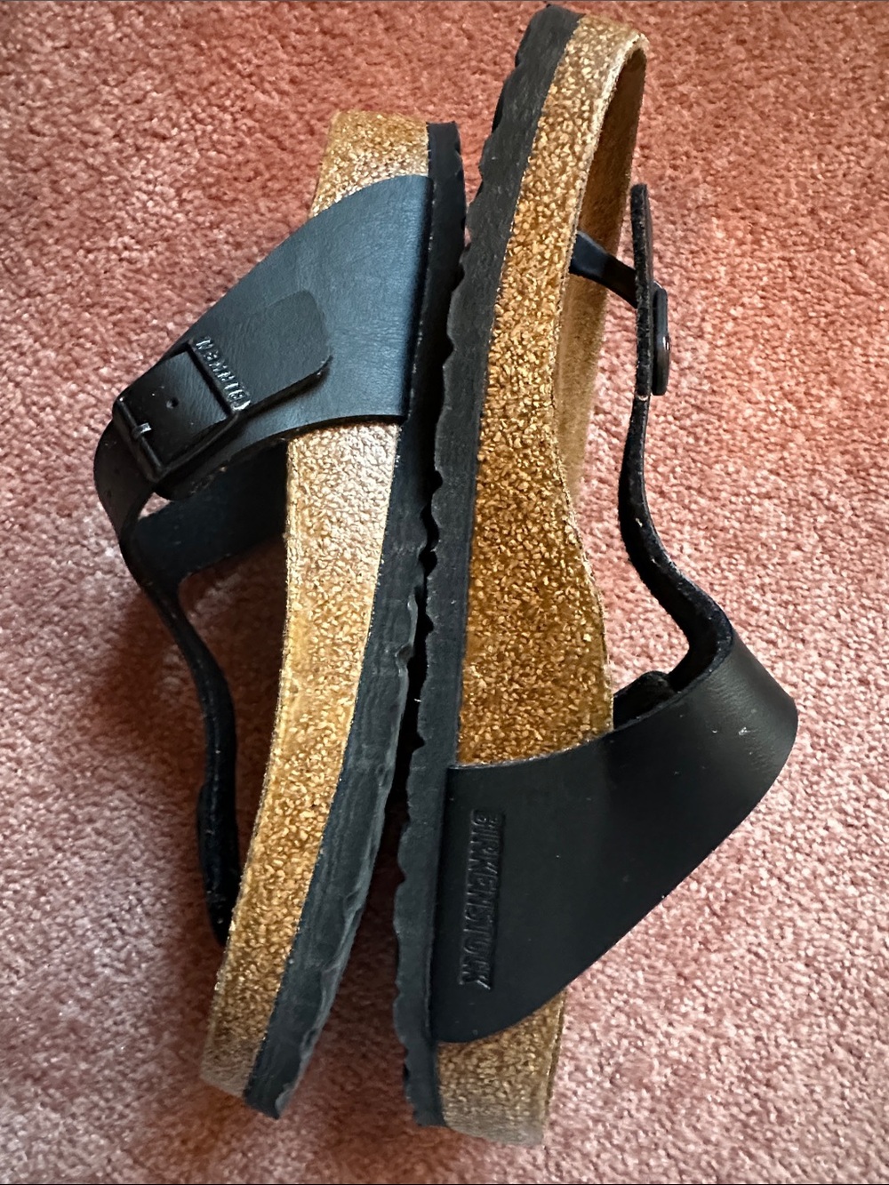 Womens Birkenstock Gizeh Sandal - Black Toe Post - Picture 10 of 14